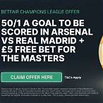 free masters bet